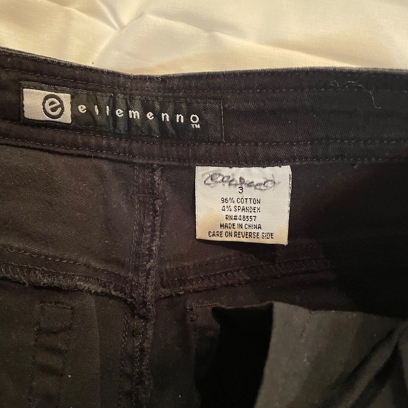 Y2K ELLEMENNO Black Jeans Flare Low Rise Vintage - Picture 2 of 4